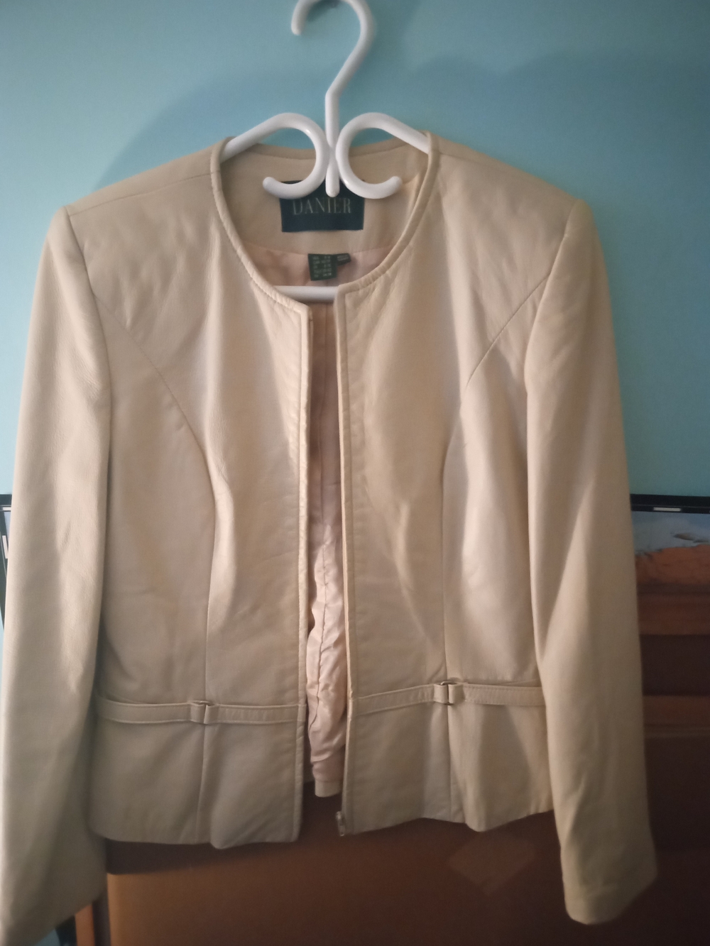Danier White Leather Jacket